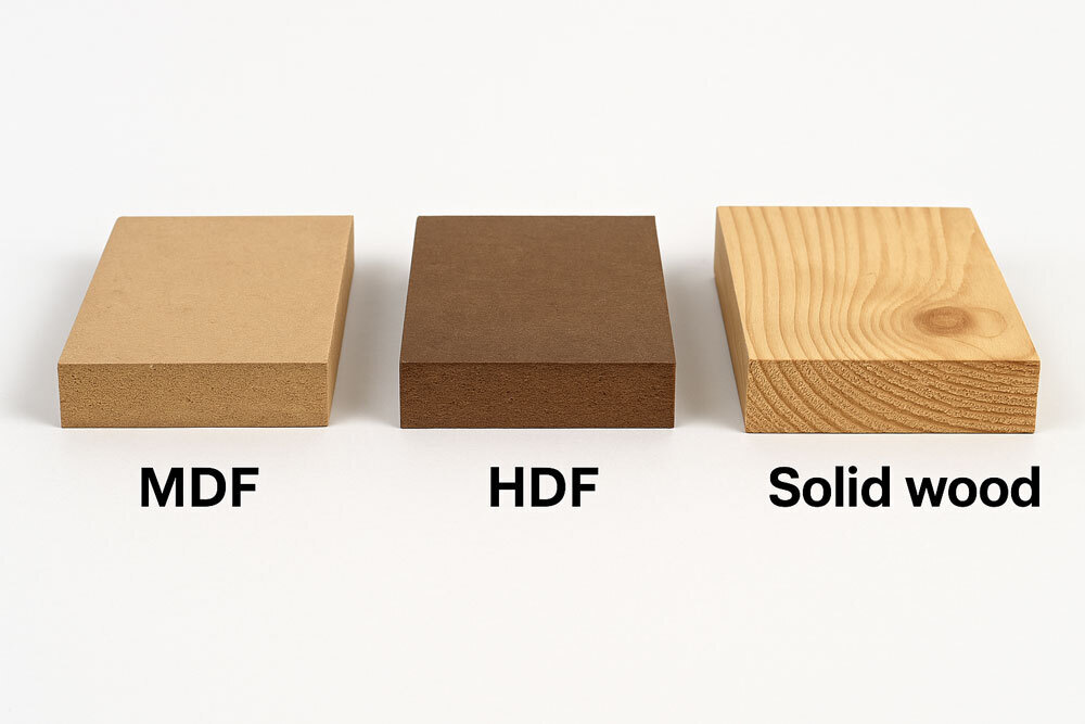 تفاوت MDF، HDF و چوب طبیعی؛ کدام متریال برای کابینت بهتر است؟